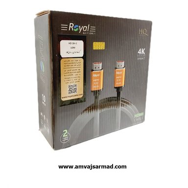 کابل HDMI کیفیت 4K ورژن 2.0 رویال 10 متر ROYAL