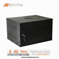 رک 6 یونیت عمق 40 | مشکی درب فلزی AHP