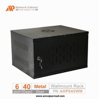 رک 6 یونیت عمق 40 | مشکی درب فلزی AHP