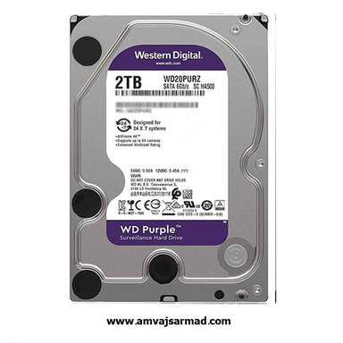 هارد دیسک اینترنال وسترن دیجیتال بنفش ظرفیت 2 ترابایت